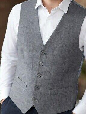 Tommy Hilfiger Men's Gray Suit Vest / Waistcoat